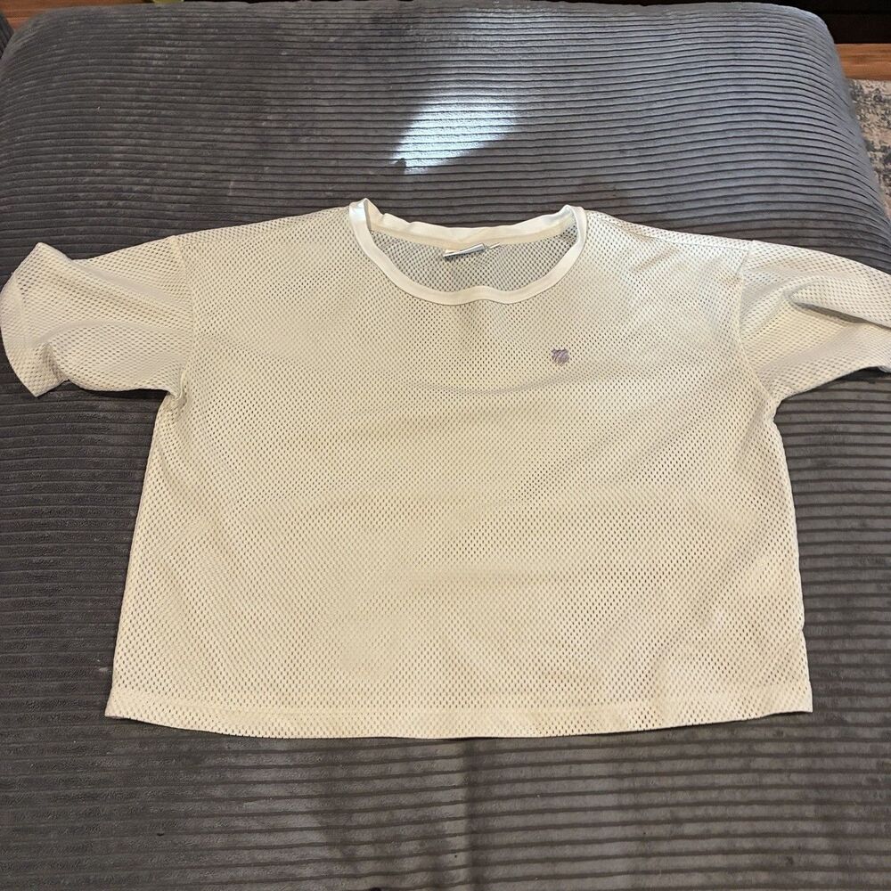 K-Swiss Pink Breathable Women’s Activewear Top Size Medium Cropped - Picture 2 of 9